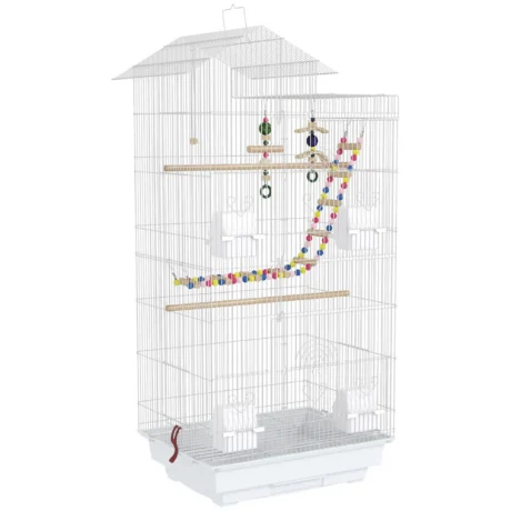 Bird Cage 46L x 36W x 100H cm &ndash; White