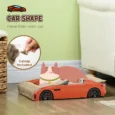 Car-Shaped Cardboard Cat Scratcher with Catnip – Red, 50cm