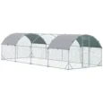 Large Walk-In Steel Poultry Run with Covers – 7.6 × 2.8m