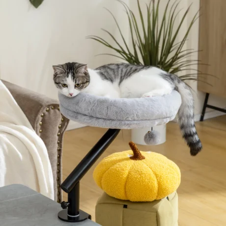 Rotating Clamp-On Cat Hammock for Desks &ndash; Grey, 35cm &ndash; detail 2