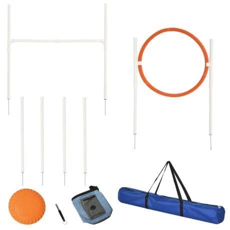 Dog Agility Set with Hurdle, Ring and Weave Poles