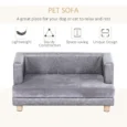 Dog Sofa Bed Elevated Pet Chair – Grey