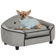 Dog Sofa Wooden Frame 66.5x45x35.5cm – Grey