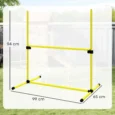 Dog Agility Training Set Adjustable Outdoor – Yellow