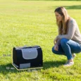 Portable Foldable Cat Litter Box with Lid – Black, Grey