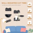 Four-Piece Cat Climbing Wall with Hammock and Nest – Dark Grey
