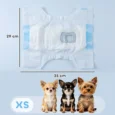 Dog Nappies XS 48 Pack Female Incontinence Training – White