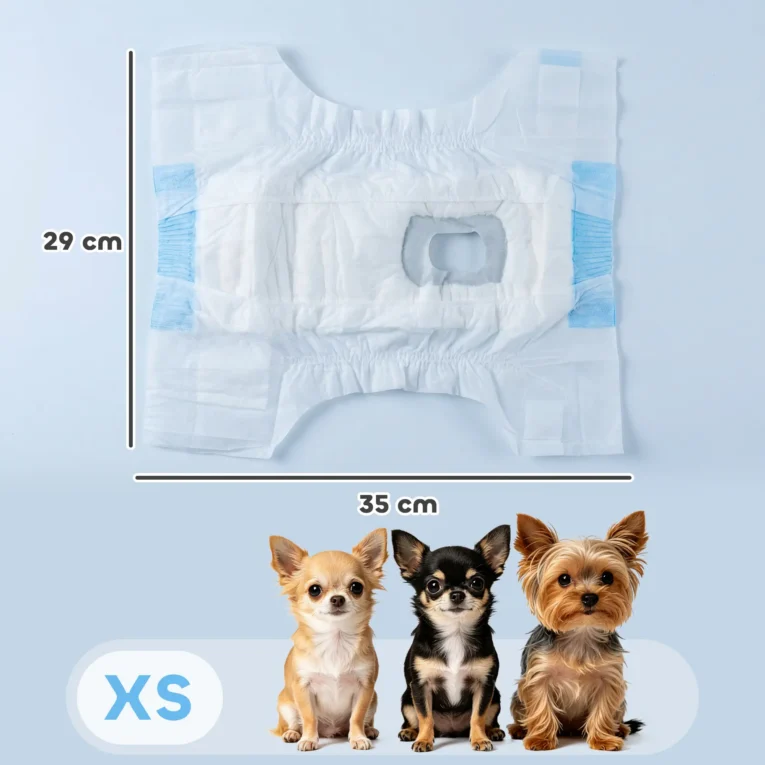 Dog Nappies XS 48 Pack Female Incontinence Training – White
