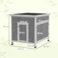 Wooden Duck House with Opening Roof and Ramp – Light Grey