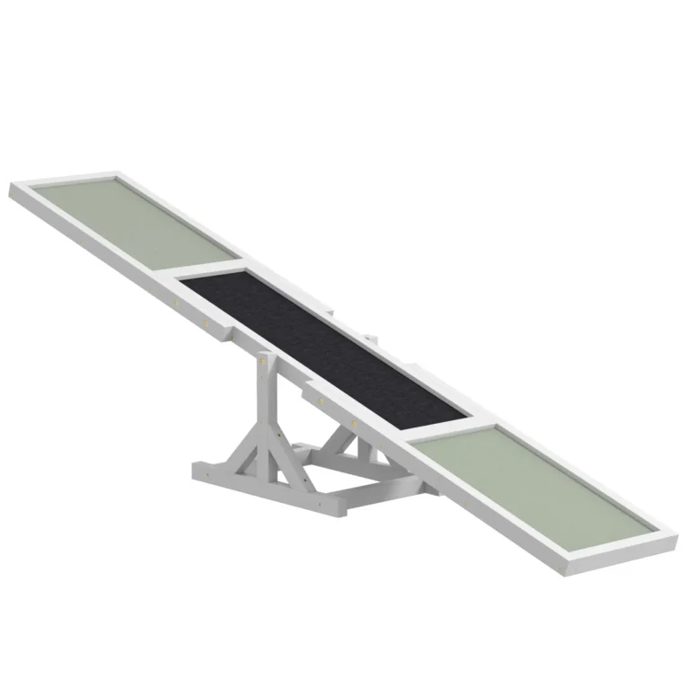 Wooden Dog Agility Seesaw – White, 180cm