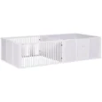 Two-Room Wooden Puppy Pen with Removable Doors – White