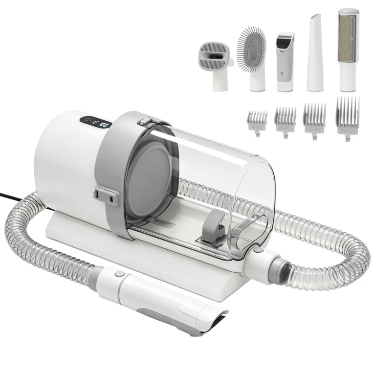 Dog Grooming Kit 2.5L Vacuum Clipper Low Noise 65dB – White, Grey Dog Grooming Kit 2.5L Vacuum Clipper Low Noise 65dB – White, Grey