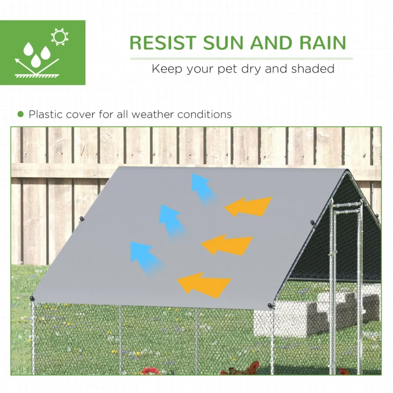 Chicken Run with Activity Shelf – 3 × 6m