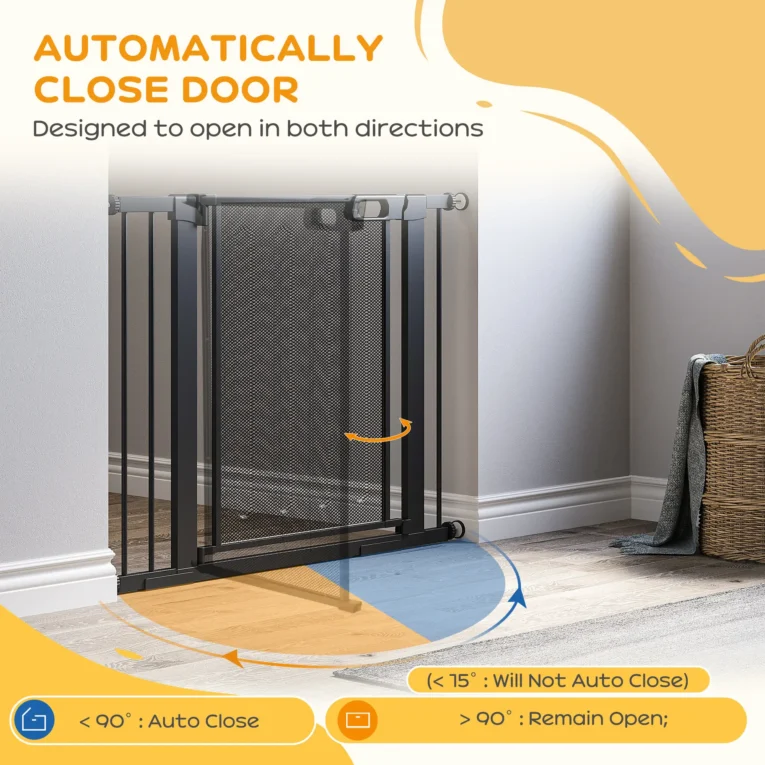 Pressure Fit Safety Gate 75-103CM – Black