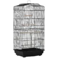 Metal Bird Cage with Stand and Swing – Black