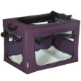 Folding Fabric Pet Carrier – Purple, 60 × 42 × 42cm