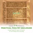 Wooden Hen House with Nesting Box – Yellow and Green