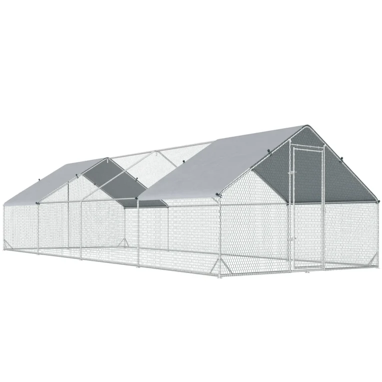 Walk-In Poultry Run with Covered Section – 3 × 8m
