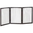 Three-Panel Folding Pet Barrier – Dark Brown, 76cm