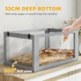 Wooden Hamster Cage with Deep Base and Accessories – Light Grey