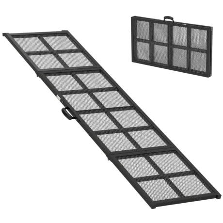 Folding Steel Dog Car Ramp &ndash; Black, 191 &times; 50cm