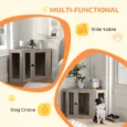 Furniture Dog Crate with Cushion – Walnut Brown, 121.6cm