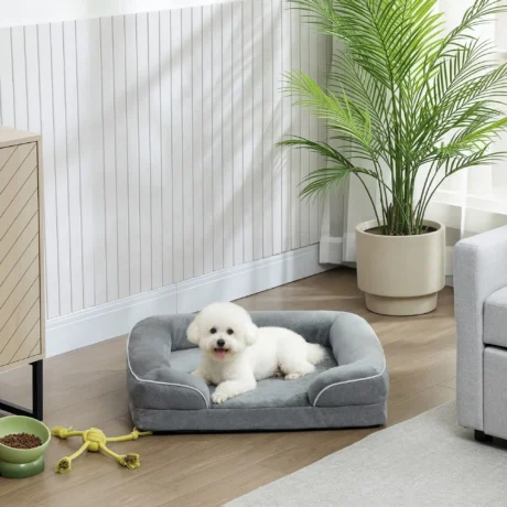Small Memory-Foam Pet Sofa Bed &ndash; Grey, 70 &times; 60cm &ndash; detail 2