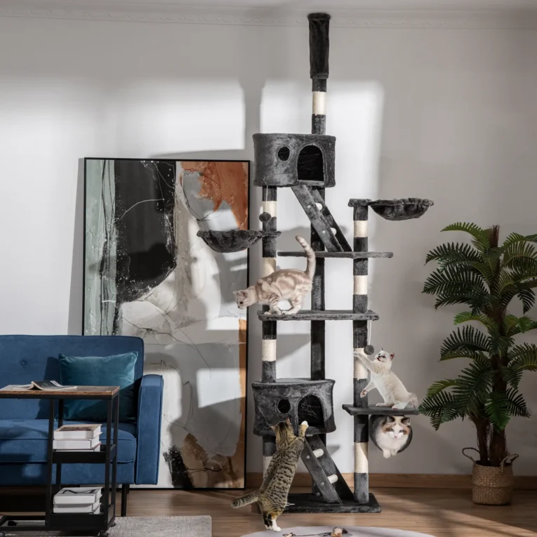 Adjustable Cat Tree 240-260cm – Dark grey
