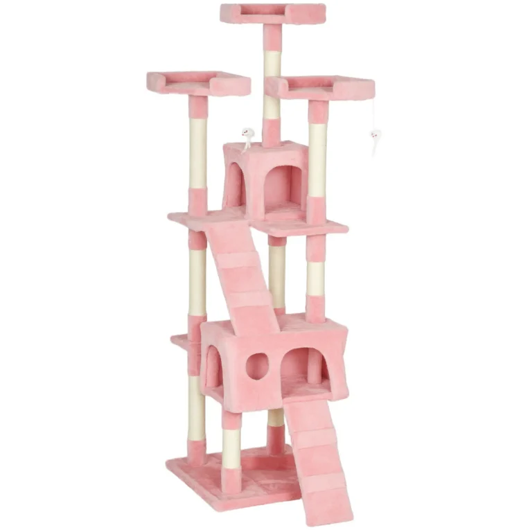 Cat Tree Scratching House Play Centre 173cm – Pink