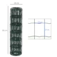 0.6m x 10m PVC Coated Chicken Wire Garden Fence – Dark green