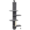 Over Door Cat Climber 4-Level Shelf – Dark Grey