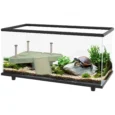 Glass Turtle Tank with Basking Platform and Drain Hose – 50L