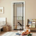 Extra Tall Pet Gate Adjustable No-Drill 112-200cm – Black