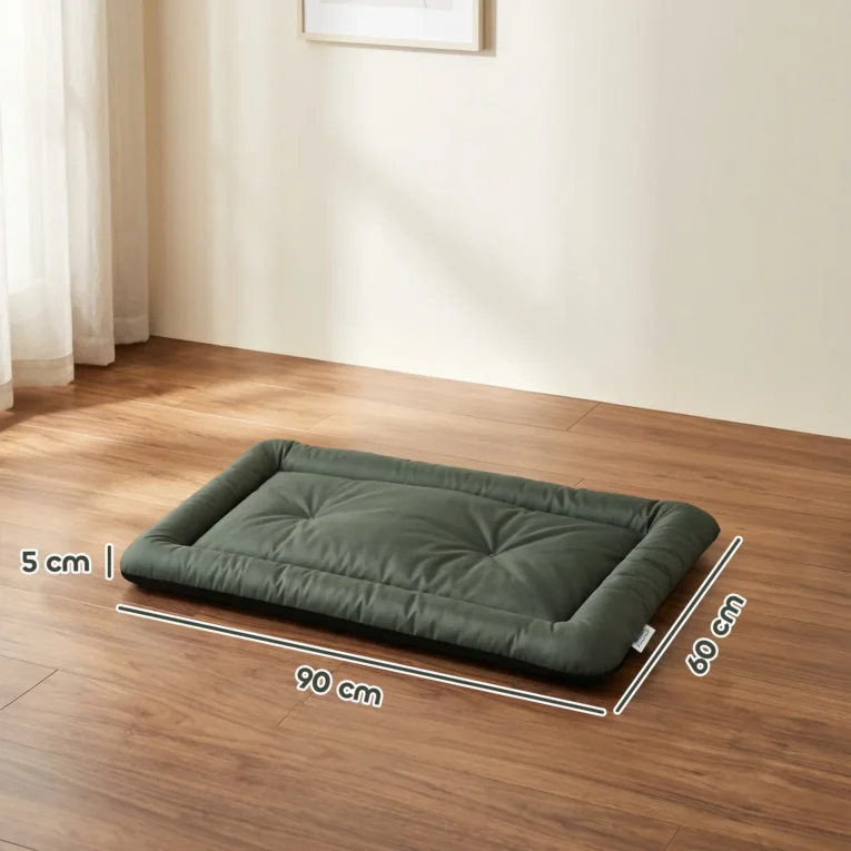 Foldable Pet Travel Mat – Army Green, 90 × 60cm Foldable Pet Travel Mat – Army Green, 90 × 60cm