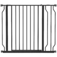 Adjustable Walk-Through Dog Gate – Black, 75–95cm