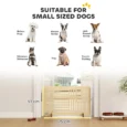 Portable Freestanding Dog Gate – Natural Wood, 75 × 53cm