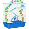 Hamster Cage 5-Level with Tunnel System 59x36cm – Blue and white