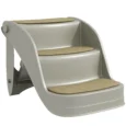 Folding Three-Step Pet Stairs – Grey, 38cm