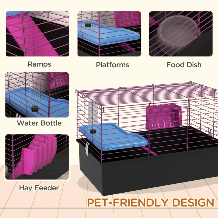 Small-Pet Habitat with Ramp 71x46cm – Black Small-Pet Habitat with Ramp 71x46cm – Black