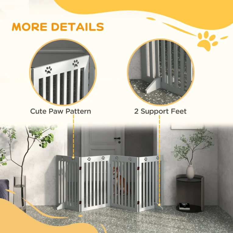Pet Gate 204L x 30W x 75Hcm – Grey Pet Gate 204L x 30W x 75Hcm – Grey