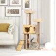 Cat Tower with Hammock and Ladder – Yellow, 130cm