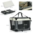 Three-Door Folding Pet Carrier – Grey, 70cm