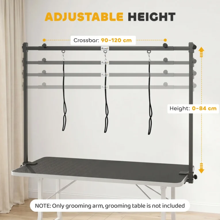 Adjustable H-Frame Dog Grooming Arm – Black