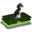 Artificial Grass Dog Toilet Tray with Two Mats – 67 × 41cm