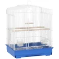 Bird Cage with Perches and Swing – Blue and White, 59cm