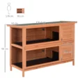 Two-Tier Wooden Rabbit Resting Hutch – Orange