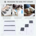 Wooden Dog Steps Pet Stairs with Storage – White