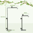 Adjustable Steel Reptile Lamp Stand – Black