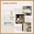 3-Step Pet Stair with Scratching Posts – White