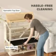 Wooden Hamster Cage 3-Tier with Storage Shelf – Natural wood finish